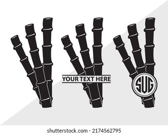 Bamboo SVG Monogram Printable Vector Illustration
