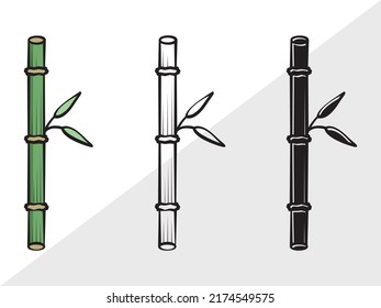 Bamboo SVG Printable Vector Illustration