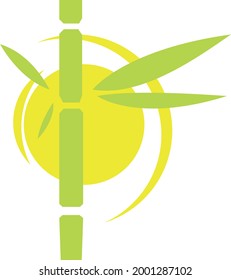 Bamboo template illustration vector icon for logo design