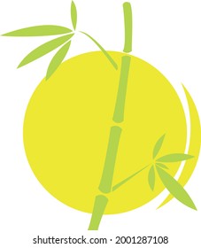 Bamboo template illustration vector icon for logo design