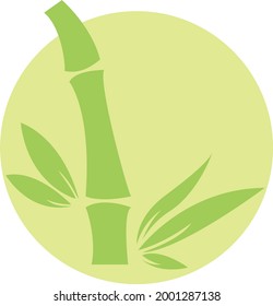Icono vector de ilustración de plantilla de bambú para diseño de logotipo