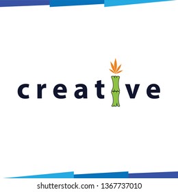 Bamboo in text logotype