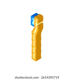 bamboo toothbrush sustainable beauty isometric icon vector. bamboo toothbrush sustainable beauty sign. isolated symbol illustration
