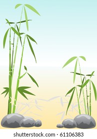 bamboo tree abstract illustration
