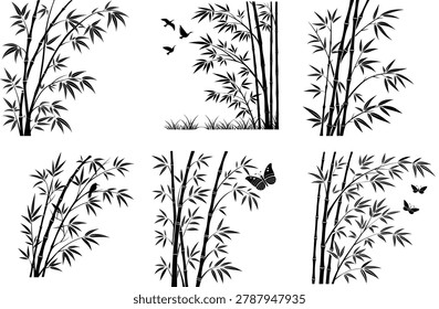 Bamboo tree branches EPS