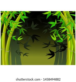 Bamboo Tree Cartoon For Your Design