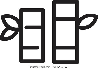 Bamboo Tree Chinese Outline Icon