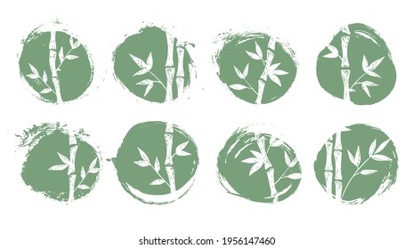 Bamboo tree. Hand drawn style. Vector illustrations.	