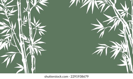 Bamboo tree, Hand drawn style. Vector.