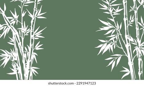 Bamboo tree, Hand drawn style. Vector.