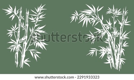 Bamboo tree, Hand drawn style. Vector.