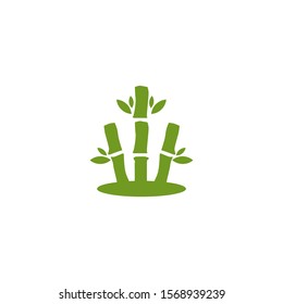Bamboo tree icon logo design inspiration vector template