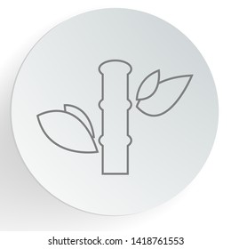 Bamboo Tree Icon. Logo template.  Nature vector Art Illustration.