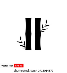 Bamboo tree icon on white background