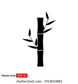 Bamboo tree icon on white background