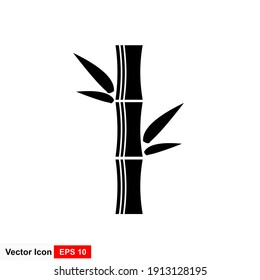 Bamboo tree icon on white background