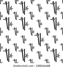Bamboo Tree Icon Seamless Pattern Vector Art Illustration