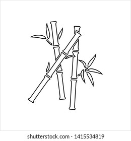 Bamboo Tree Icon Vector Art Illustration