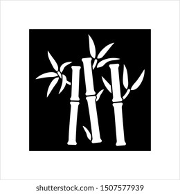 Bamboo Tree Icon Vector Art Illustration