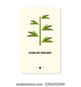 Bamboo tree isolated on white. Greenery cartoon illustration. Botany, nature, ecology, environment concept. Vector illustration symbol elements for web design