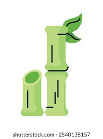 bamboo tree and leaf icon