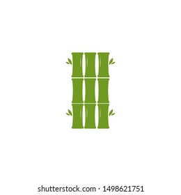 Bamboo tree logo design vector illustration template 