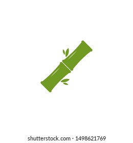 Bamboo tree logo design vector illustration template 