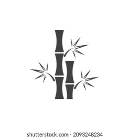 Bamboo tree logo icon design illustration vector template