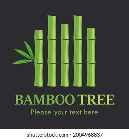 Bamboo tree logo template illustration