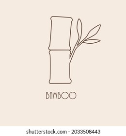 Bamboo tree logo template vector icon illustration design.