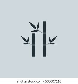 Bamboo tree of spa Icon, Vector