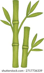 Árbol de bambú ilustración de Vector