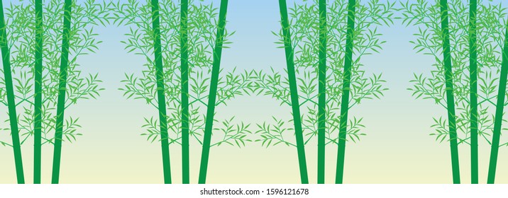 bamboo tree vector illustration gradient background