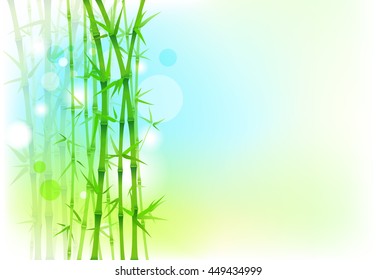 Bamboo Trees Asian Backdrop Stock Vector (Royalty Free) 449434999 ...