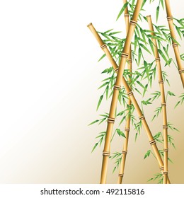 Bamboo trunk with leaves design