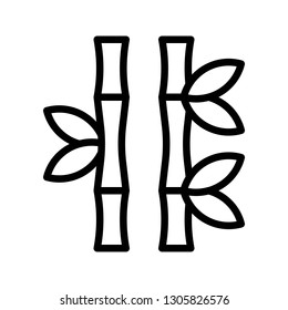 Bamboo vector, Chinese lunar new year line design icon