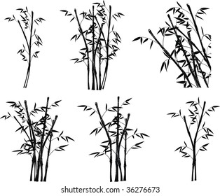 bamboo in vector format very easy to edit