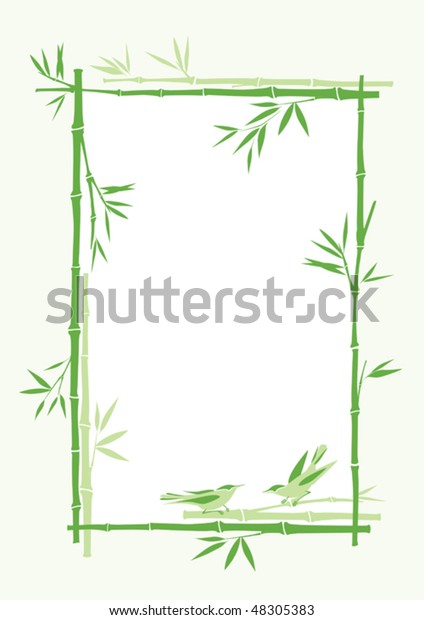 bamboo vector frame.