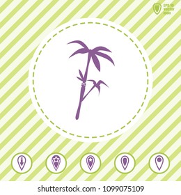 bamboo vector icon. Illustration on a Flat design style. EPS 10. Image suitable for logotype.