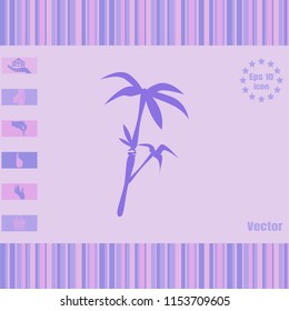bamboo vector icon. Illustration on a Flat design style. EPS 10. Image suitable for logotype.