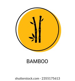 Bamboo vector. Bamboo icon illustration on white background. Stock vector.