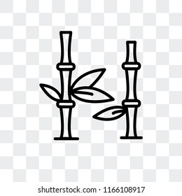 Bamboo vector icon isolated on transparent background, Bamboo logo concept