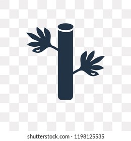 Bamboo vector icon isolated on transparent background, Bamboo transparency concept can be used web and mobile