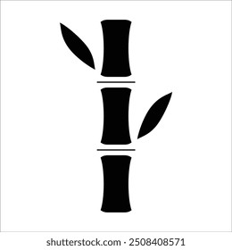 modelo de linha de ícone do bamboo vetor