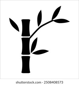 Plantilla de línea de icono de Vector de bambú