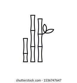 Bamboo vector icon, nature plant symbol. Modern, simple flat vector illustration for web site or mobile app
