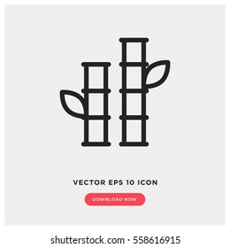 Bamboo vector icon, nature plant symbol. Modern, simple flat vector illustration for web site or mobile app