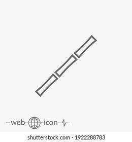 bamboo vector icon on grey background