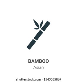 Bamboo vector icon on white background. Flat vector bamboo icon symbol sign from modern asian collection for mobile concept and web apps design.