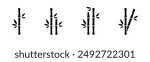 Bamboo vector icon set. Bamboo symbols. Bamboo plant silhouettes. EPS 10